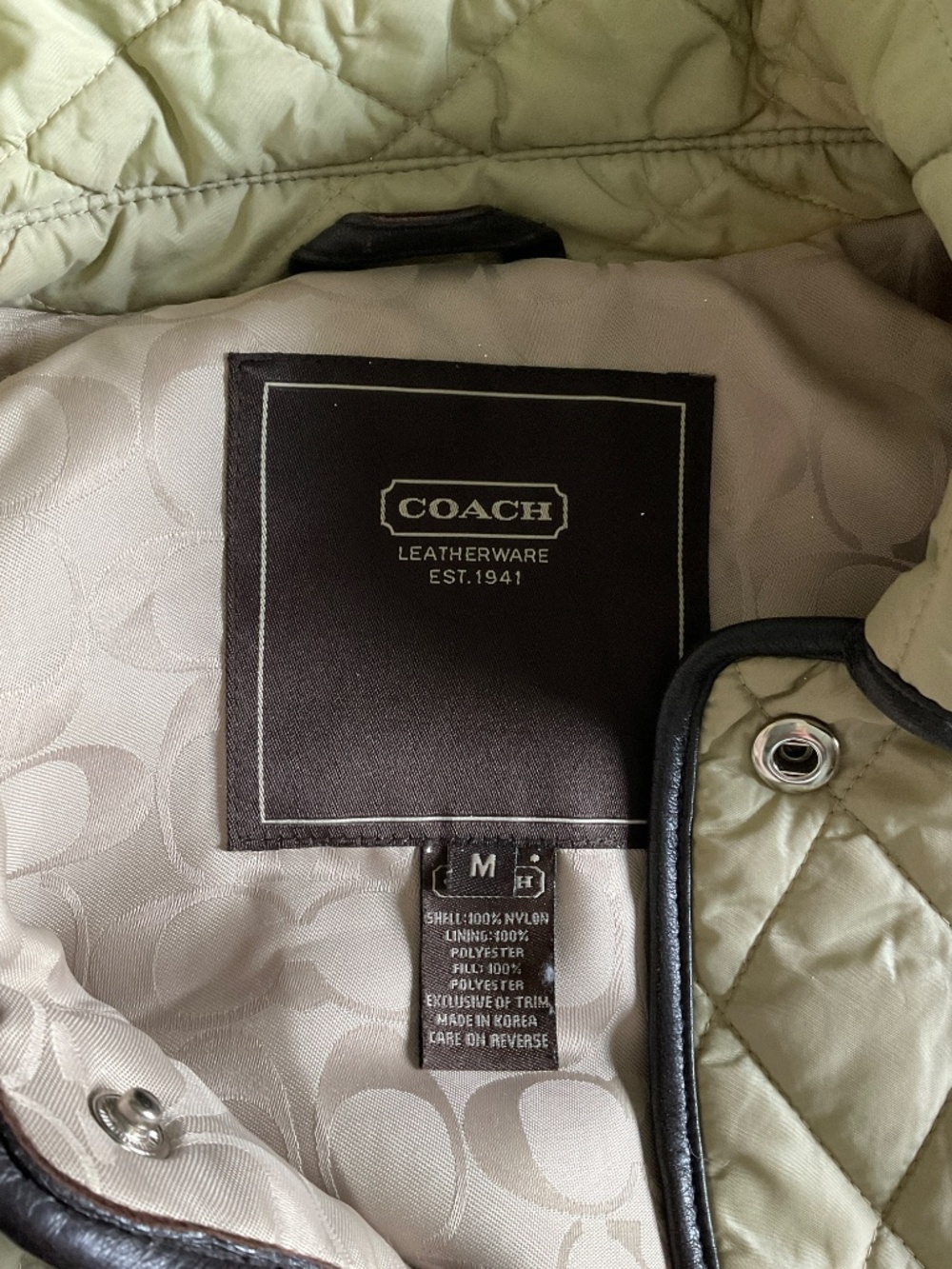 Coach Quilted Jacket - Picture 8 of 8